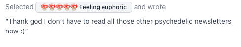 Feeling euphoric Feeling euphoric