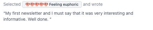 Feeling euphoric Feeling euphoric