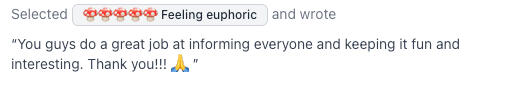 Feeling euphoric Feeling euphoric