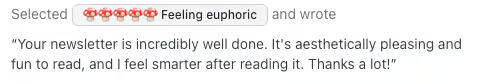 Feeling euphoric Feeling euphoric